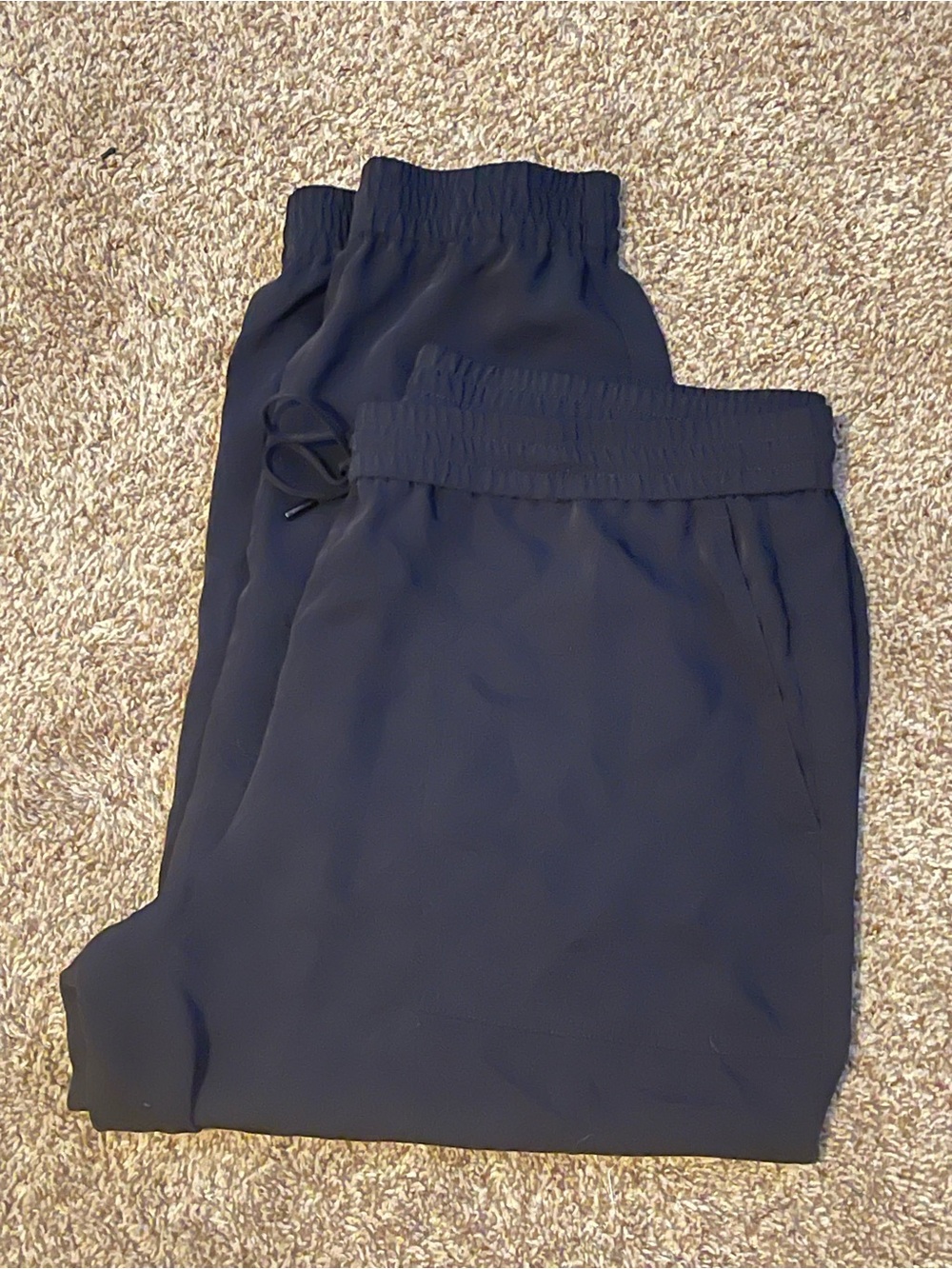 Ann Taylor Black Elastic-Waist Jogger Pants